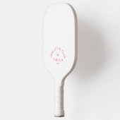 Raquette De Pickleball Pink PKBL Social Club Monogram Crest (Gauche)