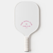 Raquette De Pickleball Pink PKBL Social Club Monogram Crest (Recto)