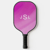Raquette De Pickleball Pink simple initiales joli cadeau sportif pour ell (Recto)