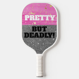 Raquette De Pickleball Pink Sparkle Drôle, Joli Mais Mort