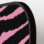 Raquette De Pickleball Pink Zebra Imprimer Motif animal (Détail gauche)