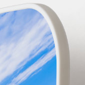 Raquette De Pickleball Plage Beau Ciel Bleu Nuages Monogramme (Détail gauche)