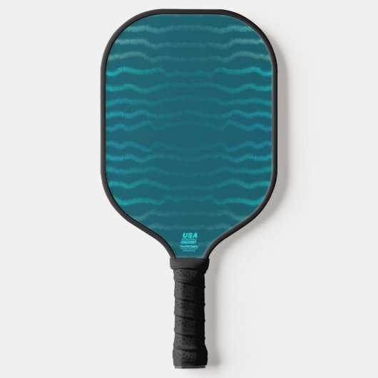 Raquette De Pickleball Plage côtière Salé Turquoise Wave Résumé Design (Recto)