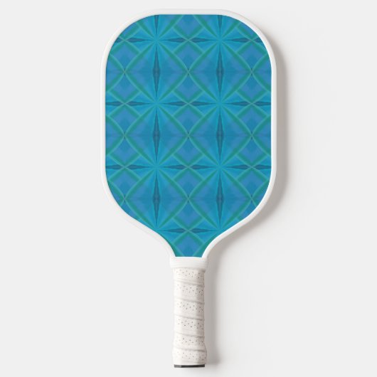 Raquette De Pickleball Plage Côtière Vagues salées Motif Sur Turquoise (Recto)