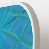 Raquette De Pickleball Plage Côtière Vagues salées Motif Sur Turquoise (Détail gauche)