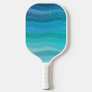 Raquette De Pickleball Plage Côtière Vagues Salées Sur Turquoise