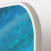 Raquette De Pickleball Plage Côtière Vagues Salées Sur Turquoise (Détail gauche)