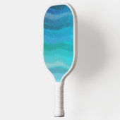 Raquette De Pickleball Plage Côtière Vagues Salées Sur Turquoise (Gauche)