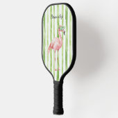 Raquette De Pickleball Plage de Flamant rose rose blanc vert (Gauche)
