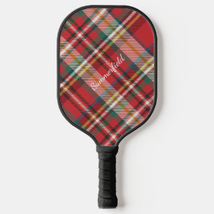 Raquette De Pickleball Plaid Moderne Rustique Personnalisé