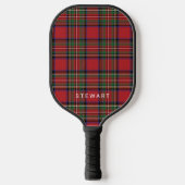 Raquette De Pickleball Plaid Rustique Rouge et Vert Stewart Tartan Custom (Recto)