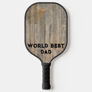 Raquette De Pickleball Planches à grains de bois rustique en relief