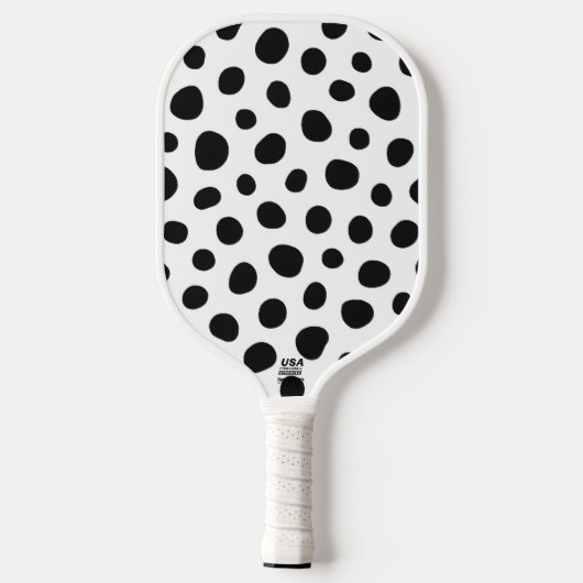 Raquette De Pickleball Playful Energy Dalmatian Inspired Dotted Spots (Verso)