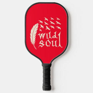 Raquette De Pickleball Plumes d'âne sauvage Oiseau Design naturel