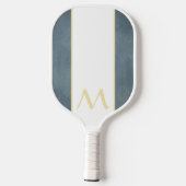Raquette De Pickleball Poignée blanche grise bleutée Monogram (Verso)
