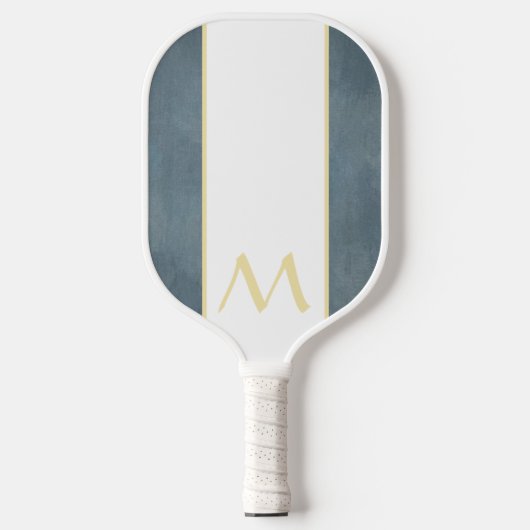 Raquette De Pickleball Poignée blanche grise bleutée Monogram (Recto)