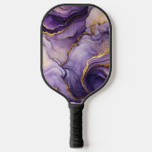 Raquette De Pickleball Poignée noire de Pickleball marbrée violet et (Recto)