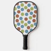 Raquette De Pickleball Points bleus, verts et marron (Verso)