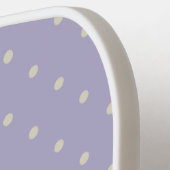 Raquette De Pickleball Points Lavande Crème Motif à Points (Détail gauche)
