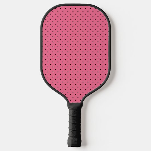 Raquette De Pickleball Points Noirs Sur Rose (Verso)