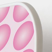 Raquette De Pickleball Pois roses Script Monogramme Pickleball Paddle (Détail gauche)