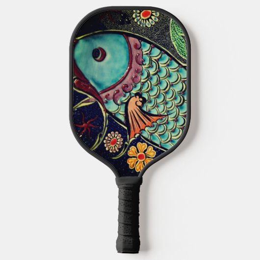 Raquette De Pickleball Poisson décoratif Mosaic Koi Design (Verso)