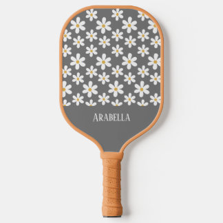 Raquette De Pickleball Poissons gris et blancs minimes Boho personnalisé