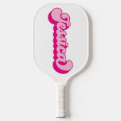 Raquette De Pickleball Police rétro Hot rose Jessica (Recto)