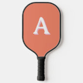 Raquette De Pickleball Police rétro monogramme rose (Verso)