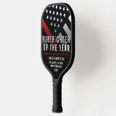 Raquette De Pickleball Pompier de l'année Employé Red Line Drapeau (Gauche)