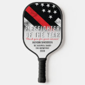 Raquette De Pickleball Pompier Red Line Drapeau Reconnaissance des employ (Verso)