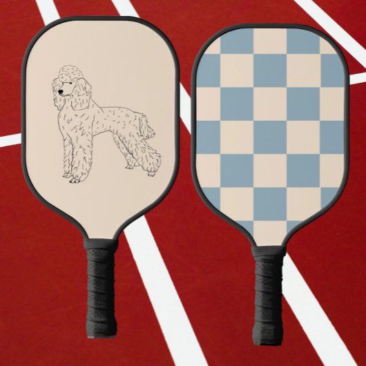 Raquette De Pickleball Poodle, dessin de chien