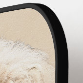 Raquette De Pickleball Poodle Miniature Toy Apricot Crème Chien Brown Art (Détail gauche)