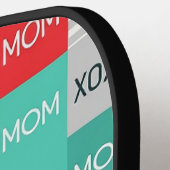 Raquette De Pickleball Pop Art MOM Love Pattern with Hearts & Bows (1) (Détail gauche)