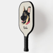 Raquette De Pickleball Portrait de chien mignon berger allemand nom de ch (Gauche)
