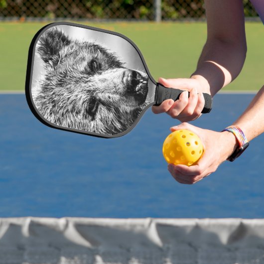 Raquette De Pickleball Portrait d'ours grizzli (Insitu)