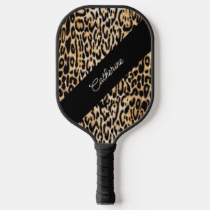 Raquette De Pickleball Poster de animal Leopard élégant avec n'importe qu
