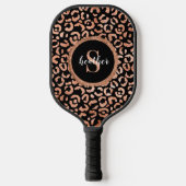 Raquette De Pickleball Poster de animal Monogram Leopard (Recto)