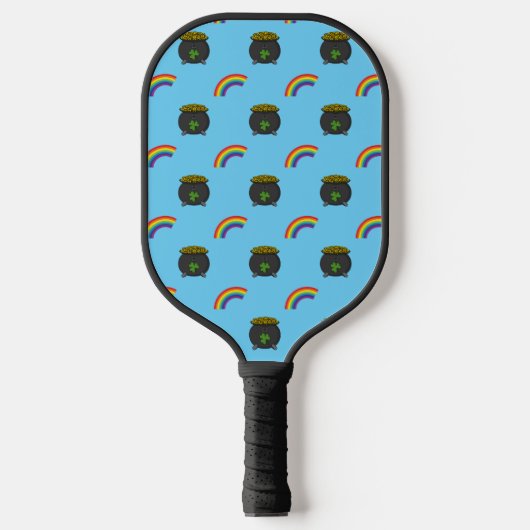 Raquette De Pickleball Pot de dessin en or arc-en-ciel (Recto)