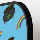 Raquette De Pickleball Pot de dessin en or arc-en-ciel (Détail gauche)