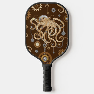 Raquette De Pickleball Poulpe Steampunk Rétro Fantastique Mécanique