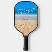 Raquette De Pickleball Pour l'instant | Coeurs à Sand Beach (Verso)