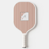 Raquette De Pickleball Poussière Peach Stripe Terracotta Papillon Monogra (Verso)