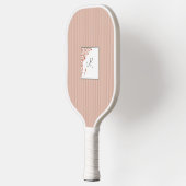 Raquette De Pickleball Poussière Peach Stripe Terracotta Papillon Monogra (Gauche)