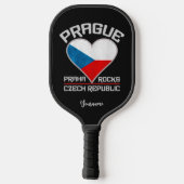 Raquette De Pickleball Prague / Praha nom personnalisé (Verso)
