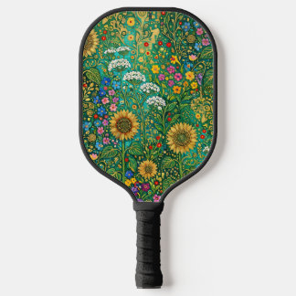 Raquette De Pickleball Prairie de tournesols de Klimt