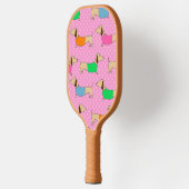 Raquette De Pickleball Preppy Dachshunds sur les Pois (Gauche)