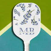 Raquette De Pickleball Preppy esthétique Fleur sauvage rétro Monogramme b