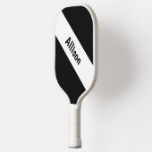 Raquette De Pickleball Preppy White sur Pickleball Paddle avec nom (Gauche)