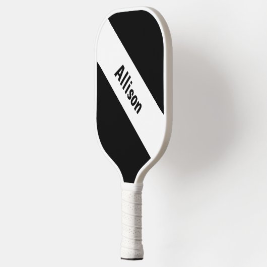 Raquette De Pickleball Preppy White sur Pickleball Paddle avec nom (Gauche)